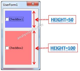 Height Property of CheckBox Control