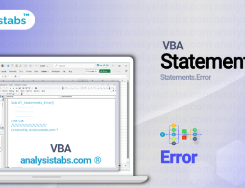 VBA Error Statement